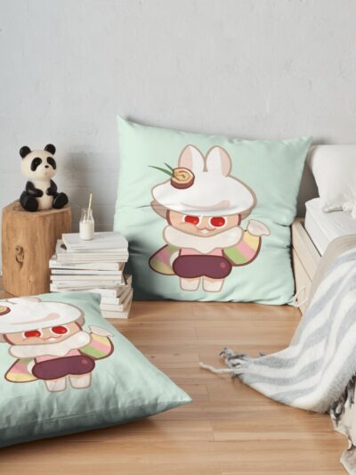 Moon Rabbit Cookie! Cookie Run Kingdom Throw Pillow Official Cookie Run Kingdom Merch