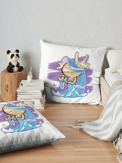 Sea Fairy Cookie ! Cookie Run Kingdom Throw Pillow Official Cookie Run Kingdom Merch