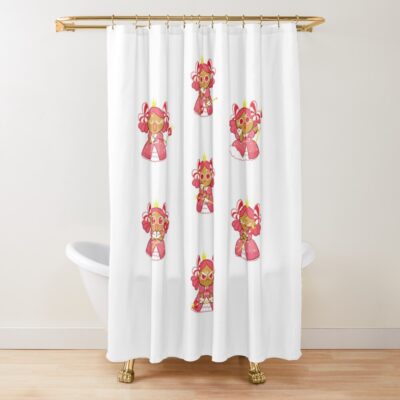 Princess Cookie! Cookie Run Kingdom Sticker Pack Shower Curtain Official Cookie Run Kingdom Merch