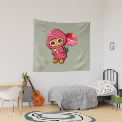 Strawberry Cookie! Kingdom Of Cookie Run Tapestry Official Cookie Run Kingdom Merch